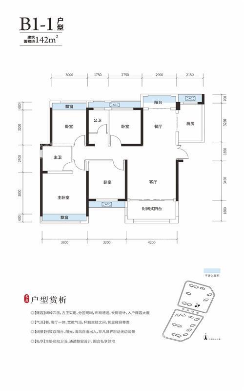 長(zhǎng)房·萬(wàn)樓公館B1-1 142㎡