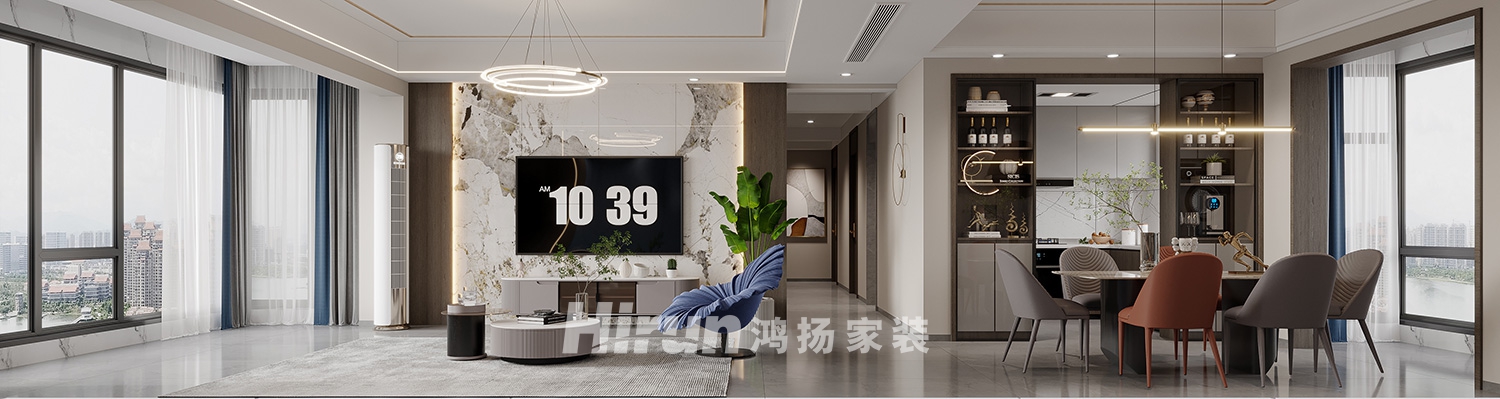 聚龍九號(hào)150㎡新裝飾主義四居室 裝修案例效果圖-3