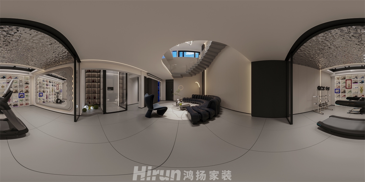 溪山悅400㎡極簡(jiǎn)侘寂疊墅 裝修案例效果圖-1