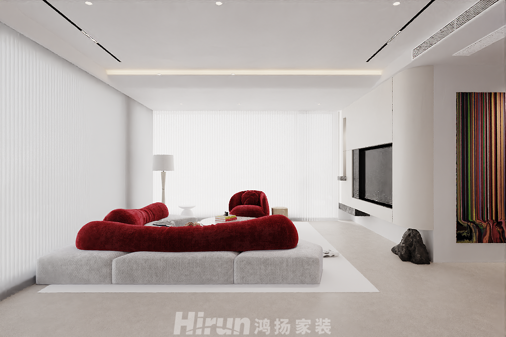 溪山悅500㎡藝術(shù)室界疊墅 裝修案例效果圖-2
