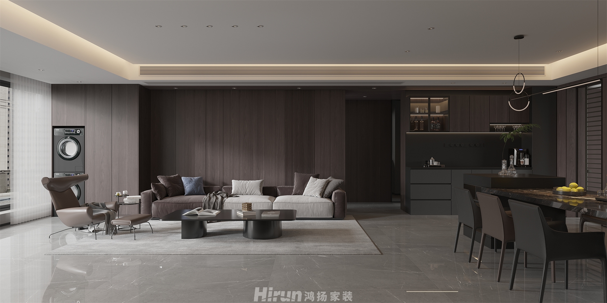 桂語雲峯245㎡雅致現(xiàn)代大平層 裝修案例效果圖-4