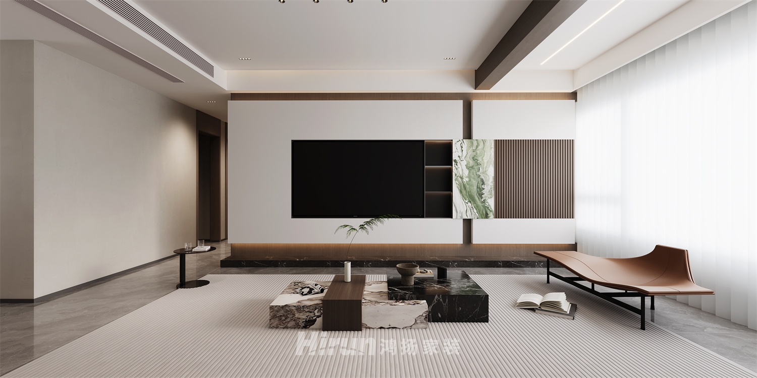 裕源晉府140㎡雅致現(xiàn)代四居室 裝修案例效果圖-4