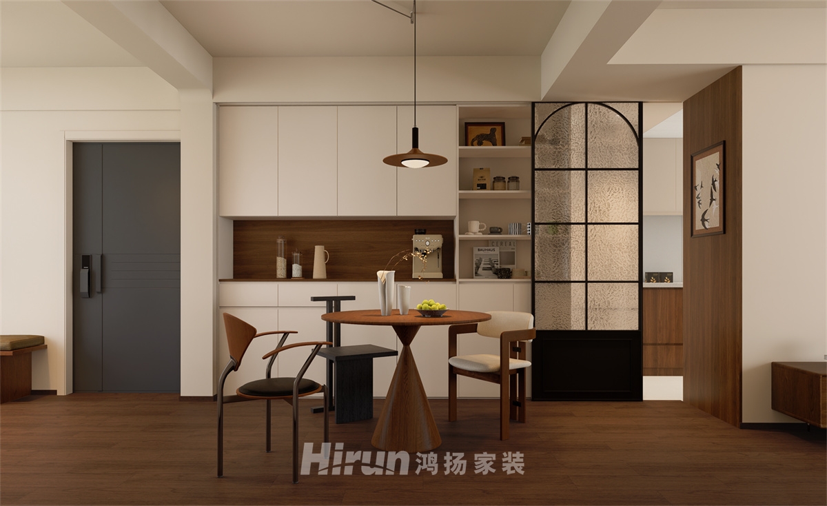 生活藝術(shù)城120㎡復(fù)古風潮三居室 裝修案例效果圖-2
