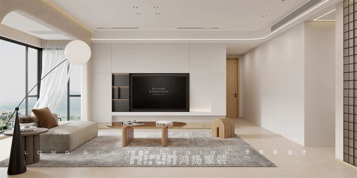 高峰璟麟府150㎡雅致現(xiàn)代四居室 裝修案例效果圖-1