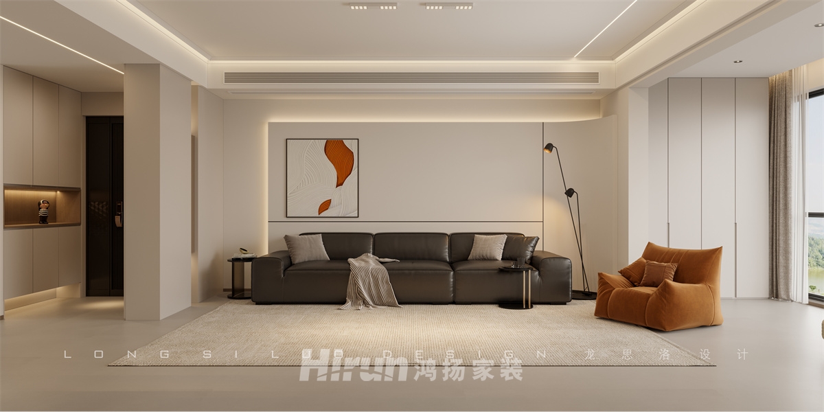 博林云棲200㎡雅致現(xiàn)代大平層 裝修案例效果圖-1