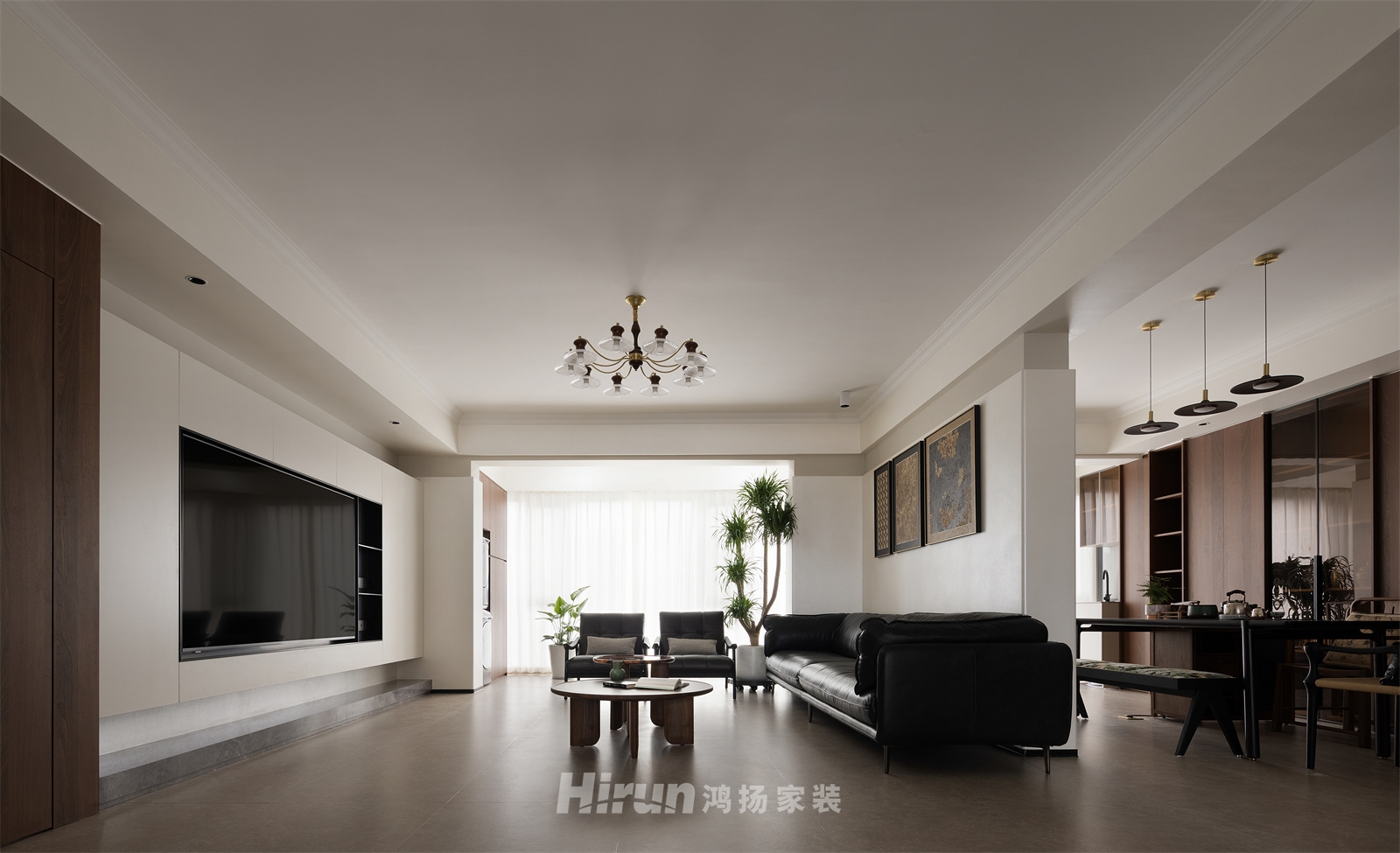 京武浪琴山180㎡復(fù)古風(fēng)潮四居室 裝修案例實景圖-7