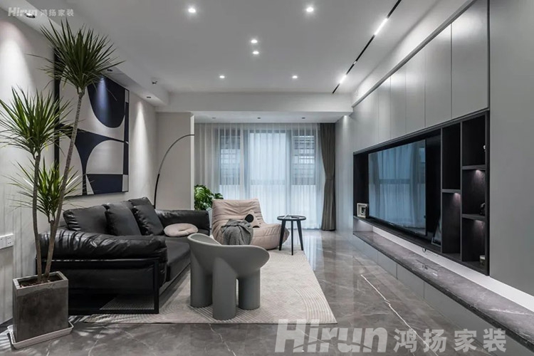 130㎡雅致空間，重點(diǎn)突出收納+優(yōu)化裝飾，質(zhì)享灰調(diào)美學(xué)生活