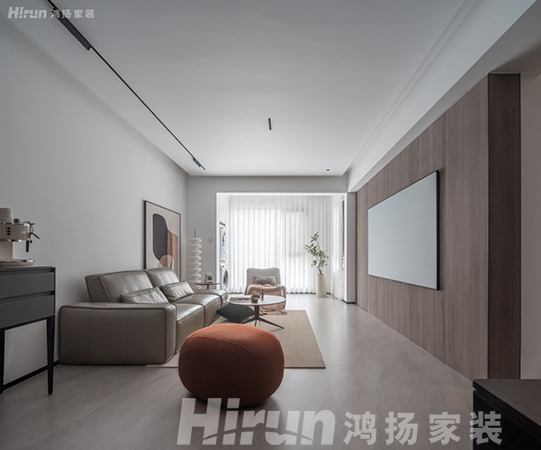 130㎡北歐風，原木色電視墻越看越喜歡，黑白撞色的廚房不要太高級！