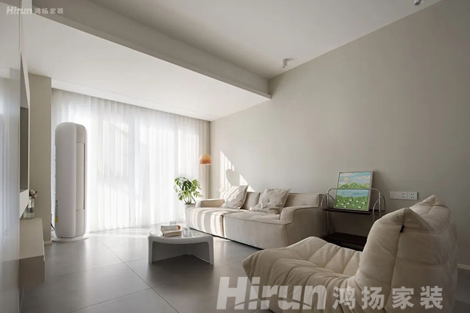 98㎡北歐風(fēng)裝修，打通陽(yáng)臺(tái)、客餐廳開放式格局太通透了！